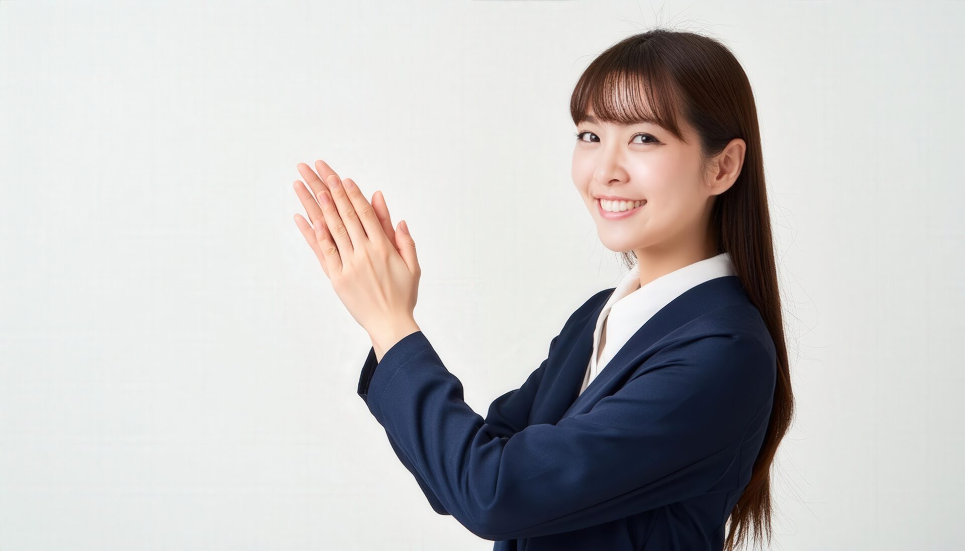 拍手するビジネスウーマン