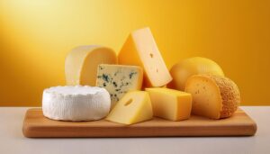 ボードに並んだチーズアソート