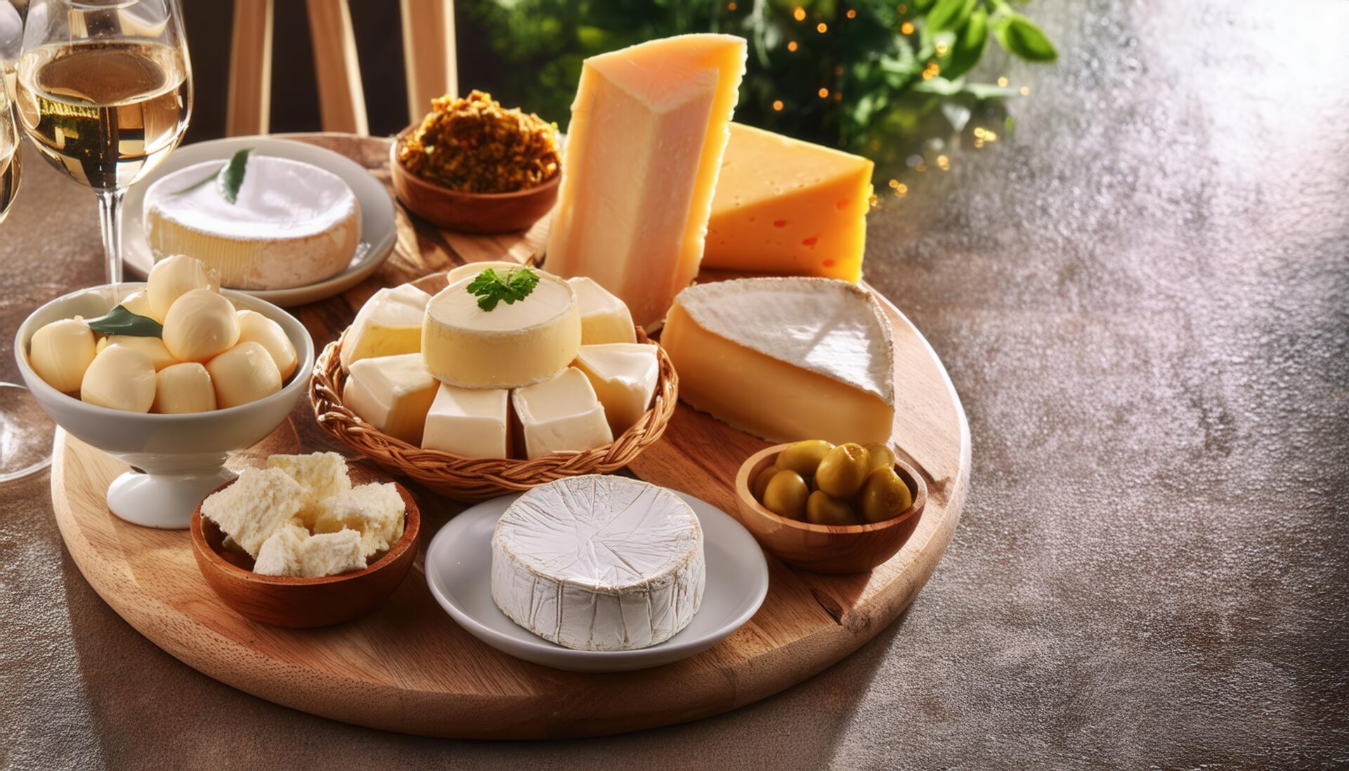 種類豊富なチーズ盛り合わせ