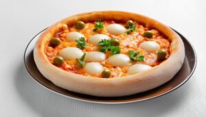 チーズピザとトッピング