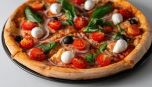 カラフル野菜のピザ