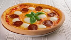 ペパロニとチーズのピザ