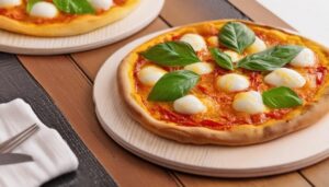バジルとモッツァレラのピザ