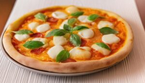 バジルとチーズのミックスピザ