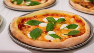 バジルとチーズのピザプレート