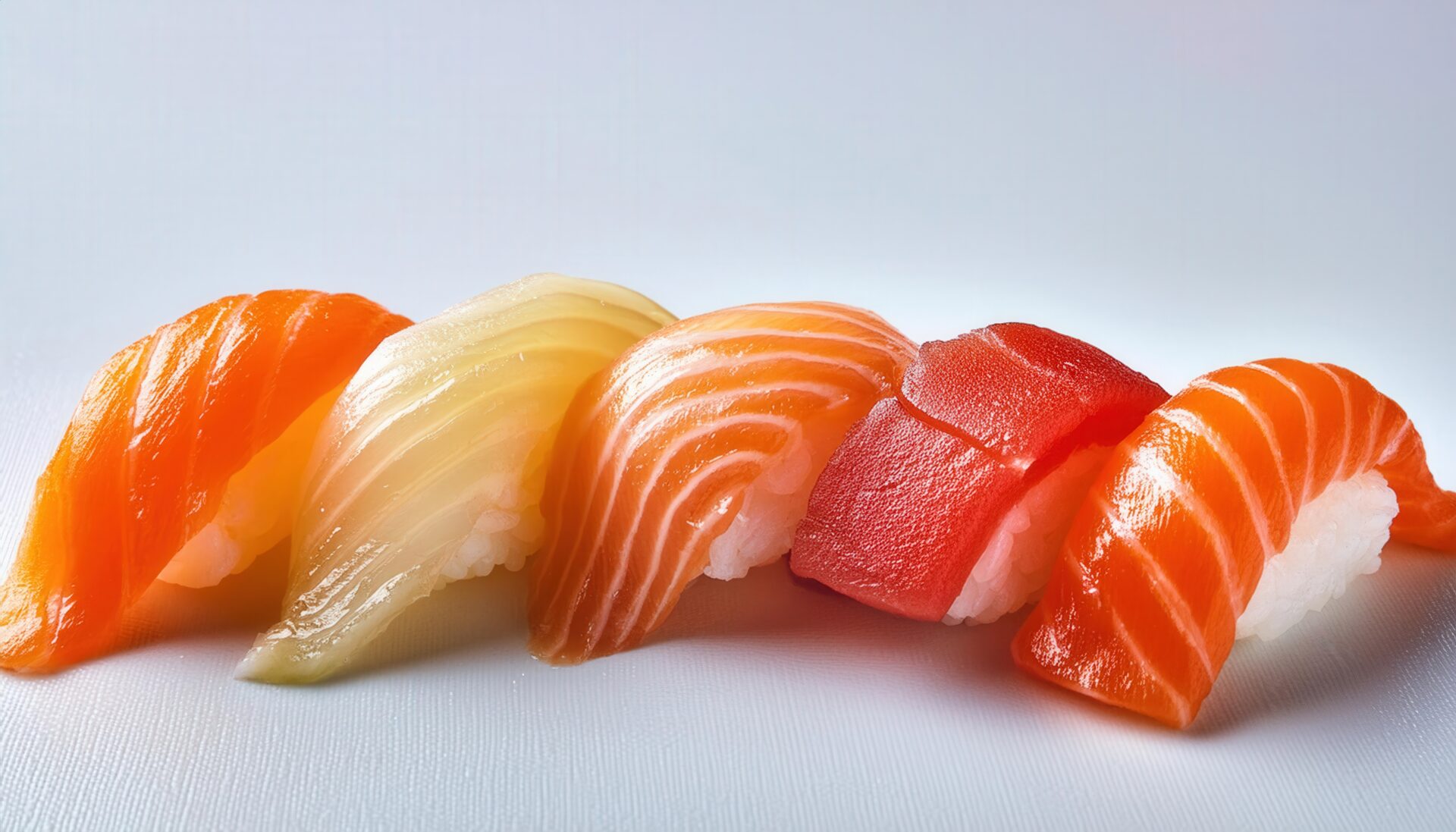 色とりどりの寿司盛り合わせ