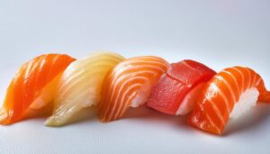 色とりどりの寿司盛り合わせ