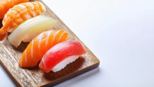 寿司盛り合わせ（木製プレート）