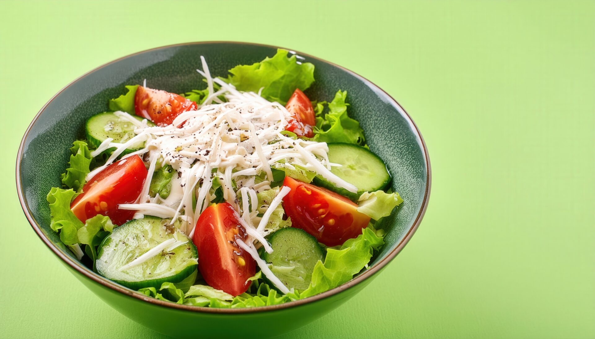 チーズサラダ（緑背景）