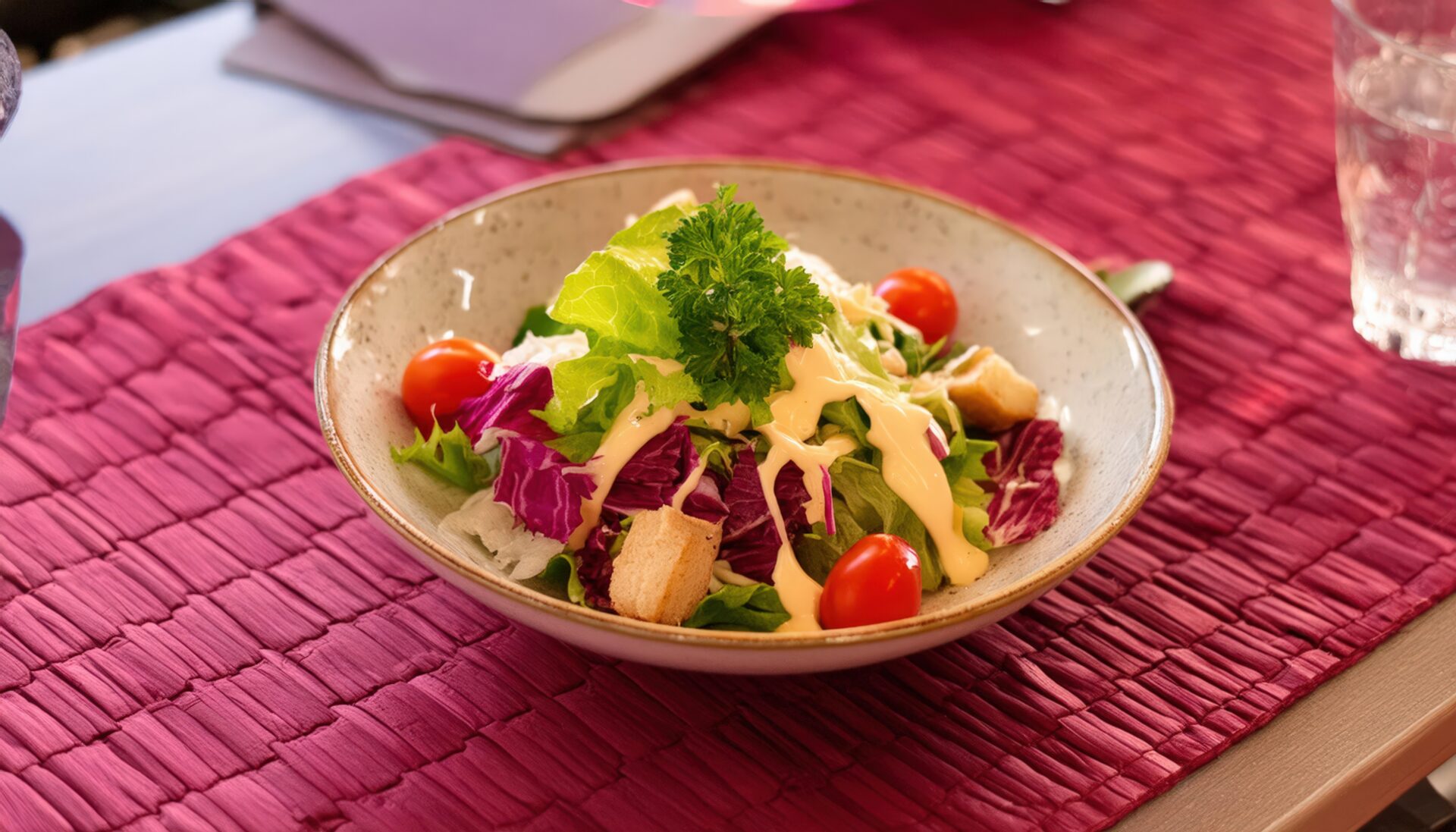 クルトンとトマトのサラダ