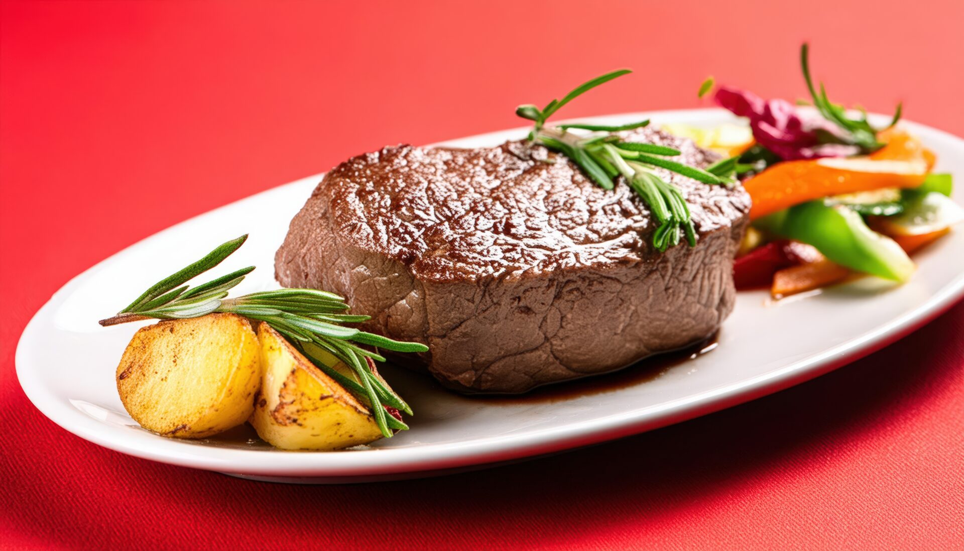 ローズマリー香るステーキ