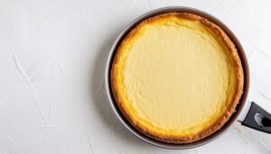 焼き上がったチーズケーキ