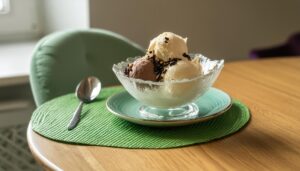 チョコとバニラのアイスクリーム