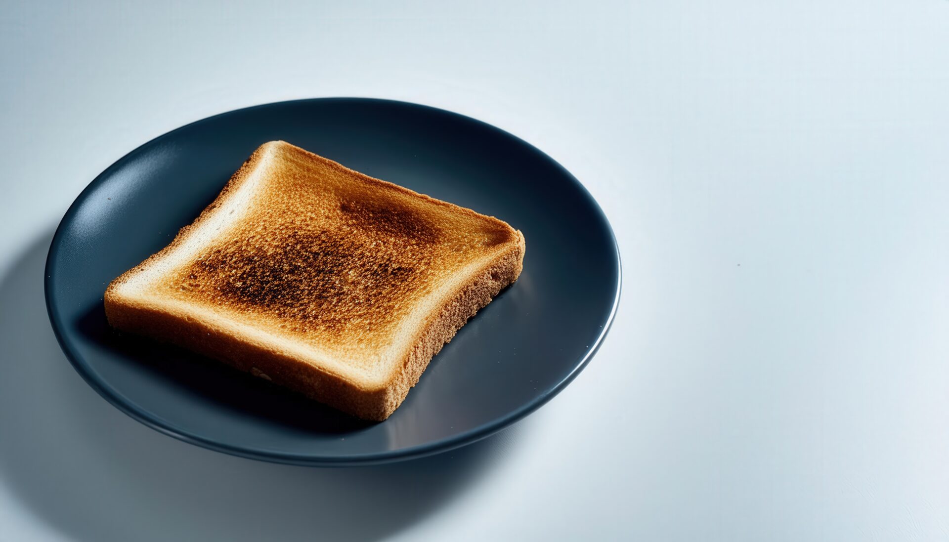 黒皿のシングルトースト