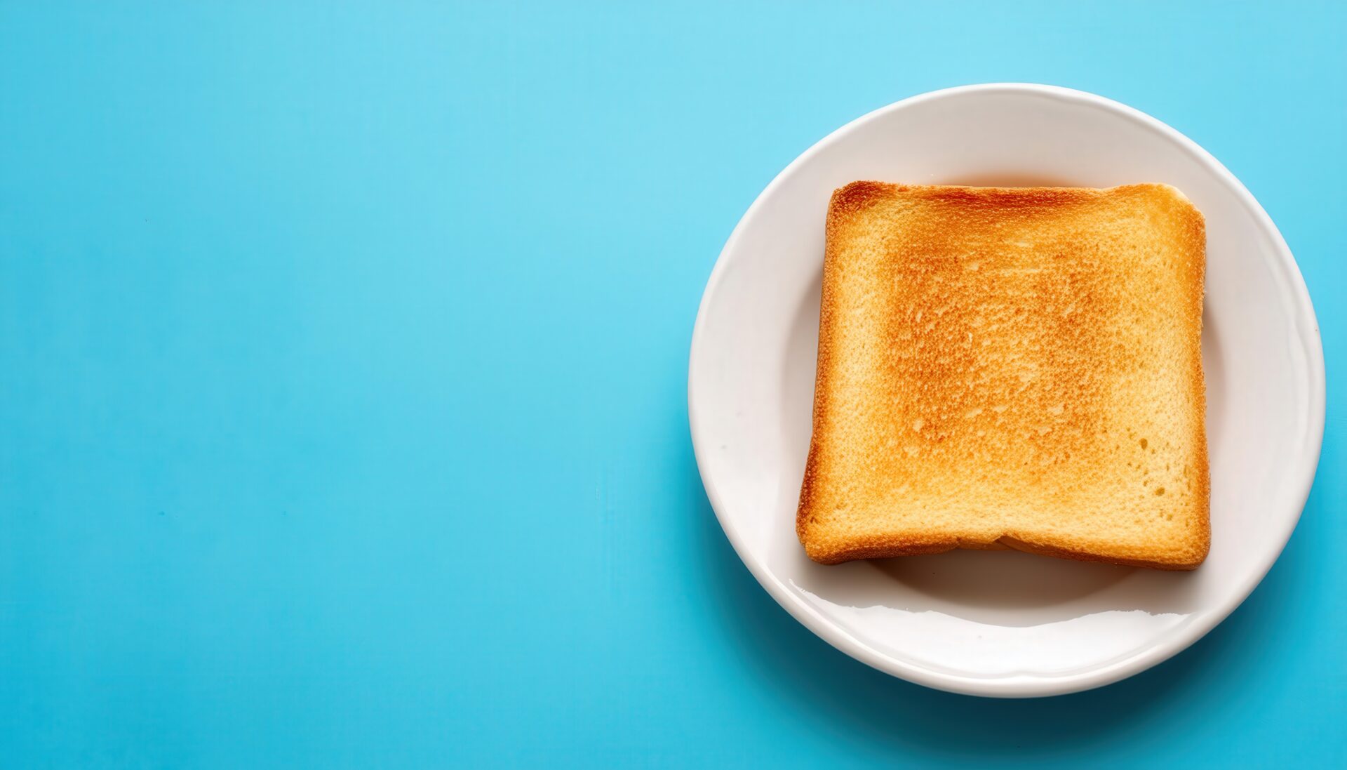 青背景のトースト