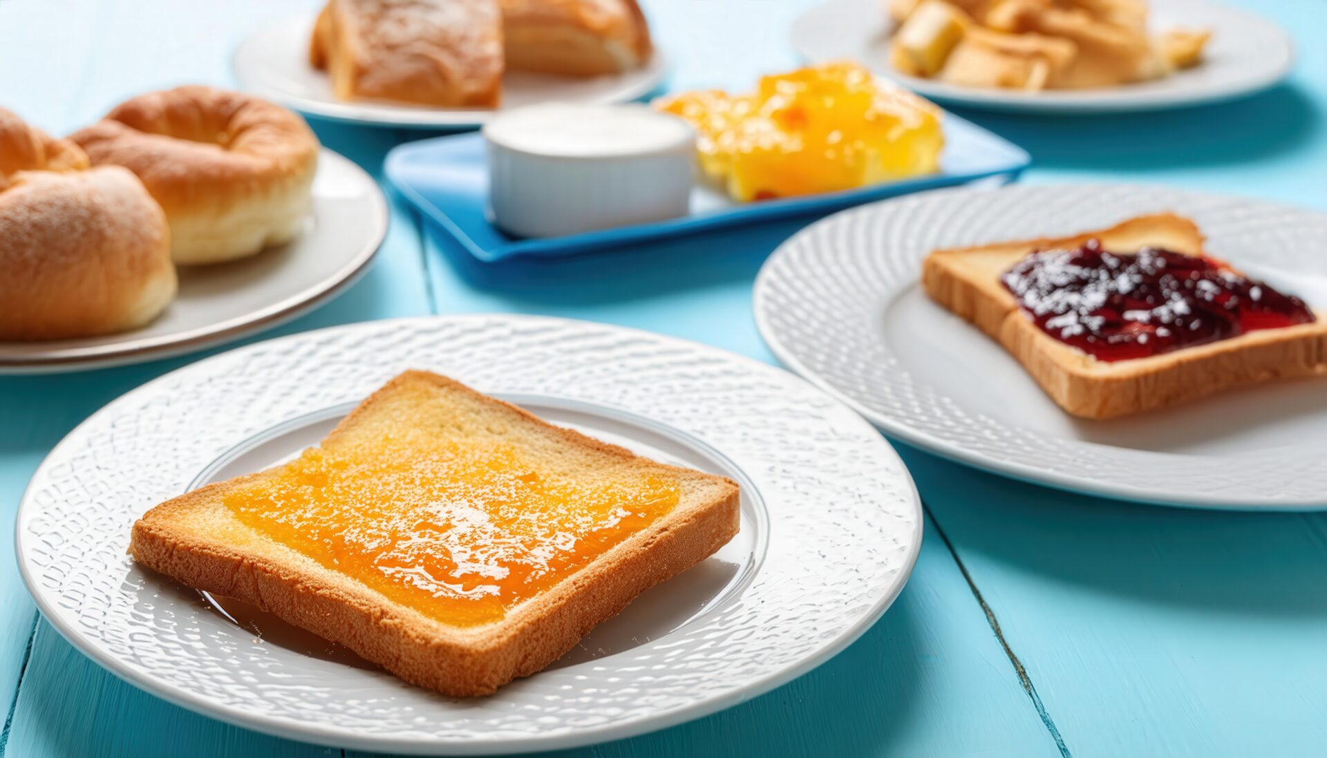 朝食のテーブル