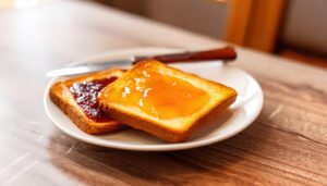 ジャム2種のトースト