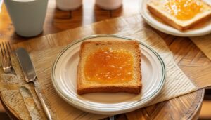 テーブルに並ぶトースト