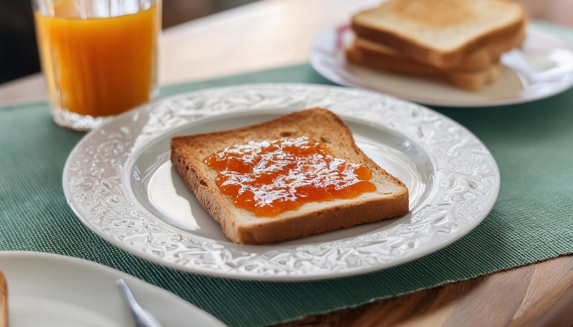 トーストとオレンジジュース