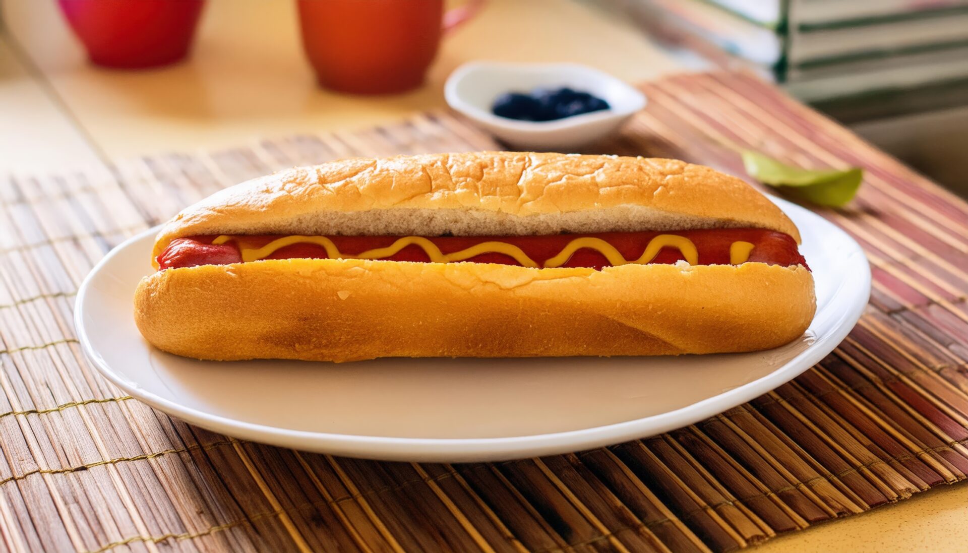 朝食のホットドッグ