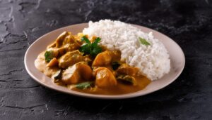 ブラックプレートのカレーライス