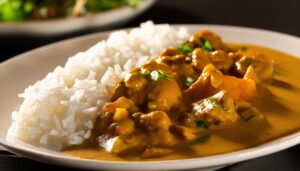 光のあたるカレーライス