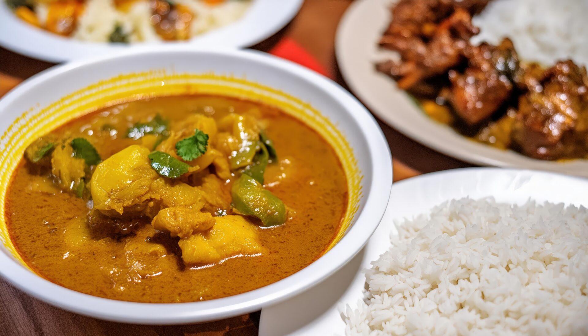 豊富な料理とカレー