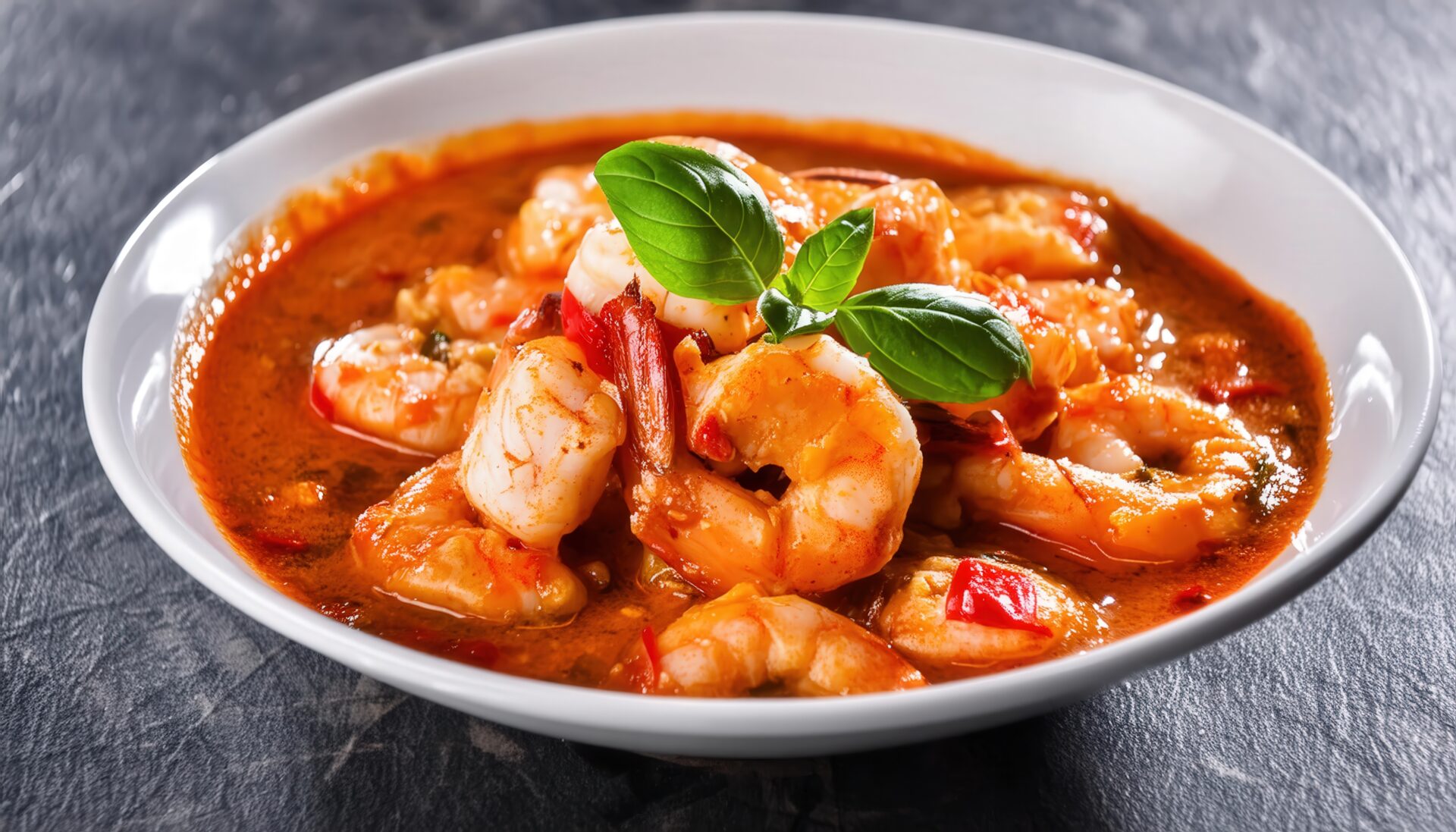 エビとハーブの煮込み