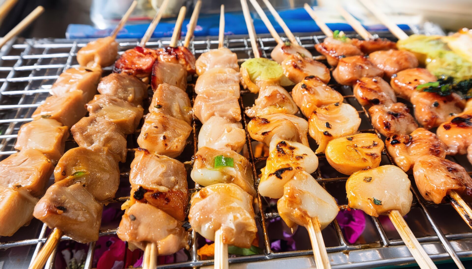 焼き鳥の串焼き