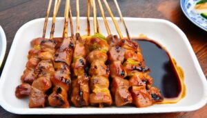 焼き鳥とたれ皿