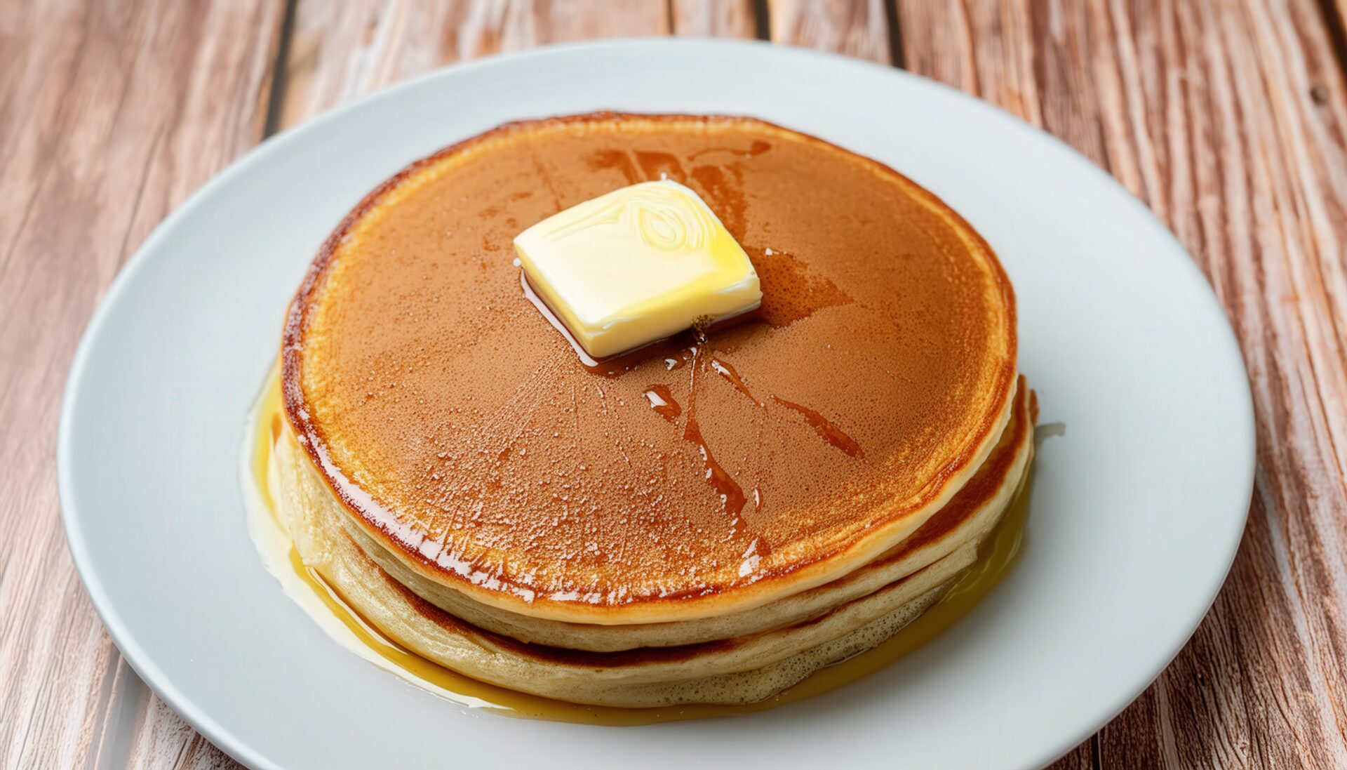 バターとシロップのパンケーキ