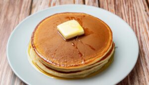 バターとシロップのパンケーキ