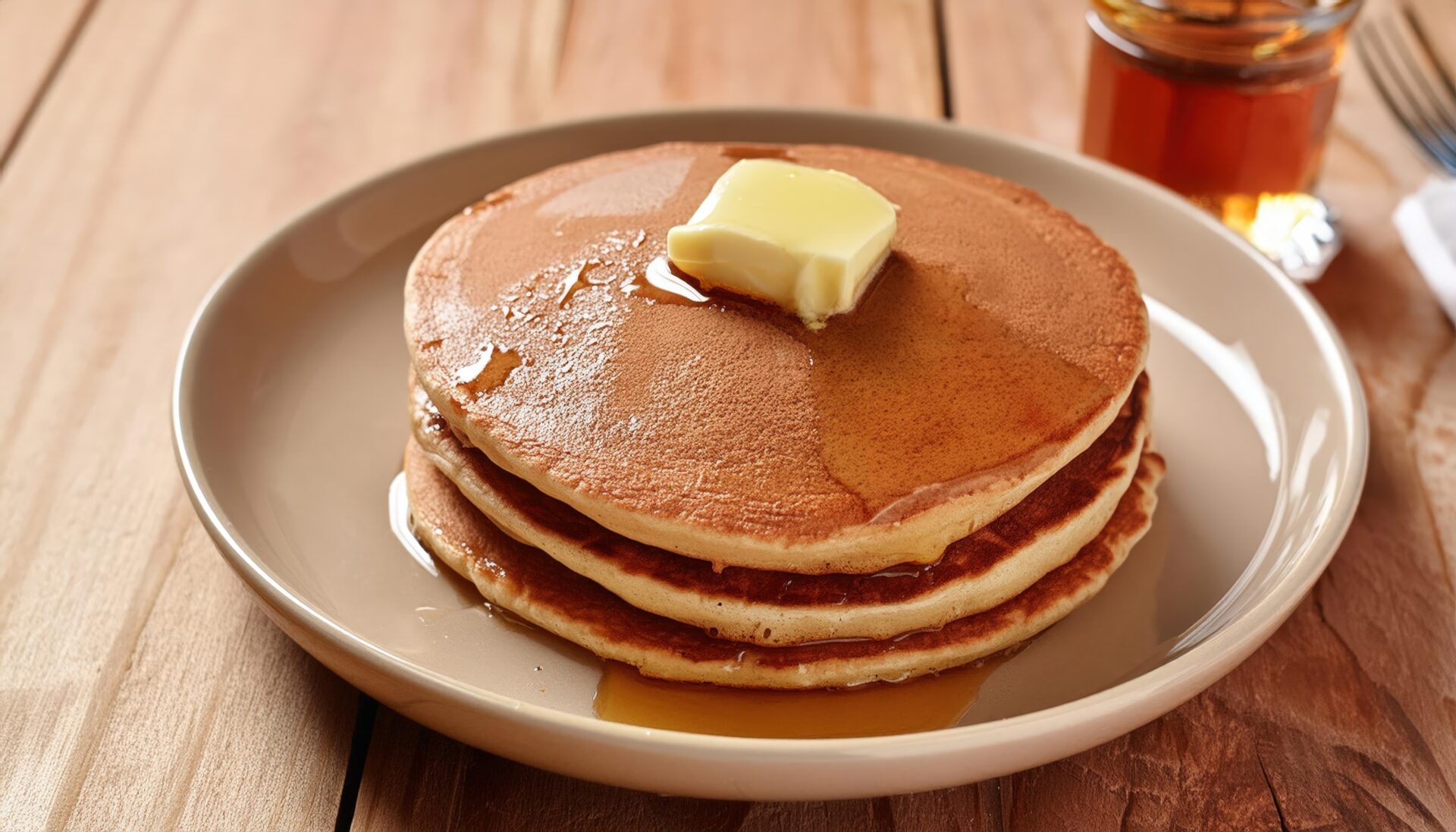 パンケーキとメープルシロップ