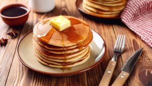 コーヒーとパンケーキ