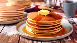 ティータイムのパンケーキ