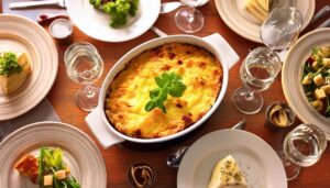 食卓に並ぶコース料理