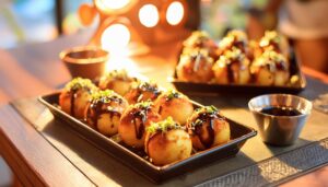 たこ焼きの盛り合わせ