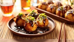 ビールとたこ焼き