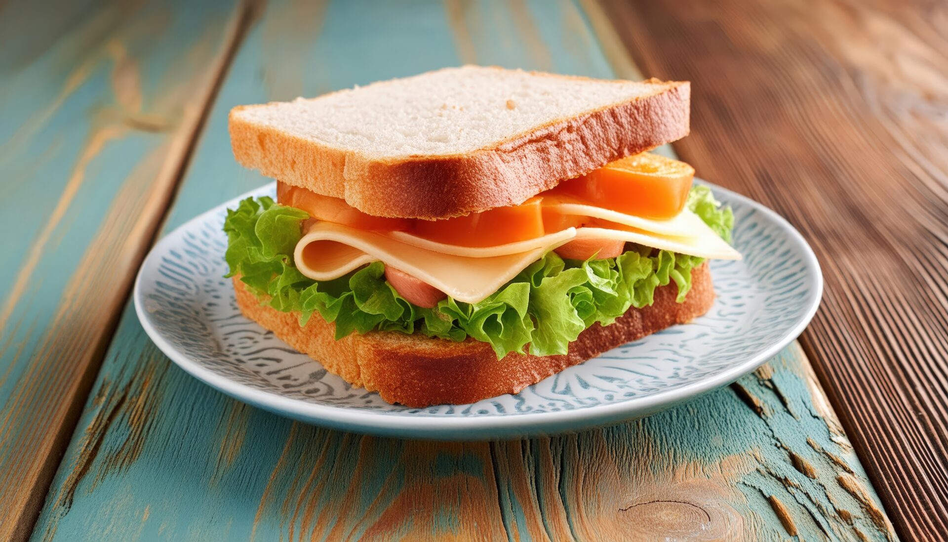 シンプルなハムサンド