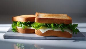 チーズとレタスのサンドイッチ