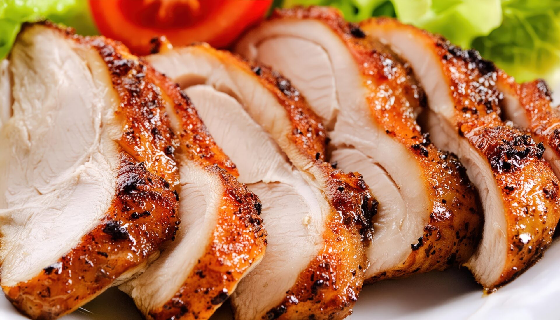 スライスされたローストチキン