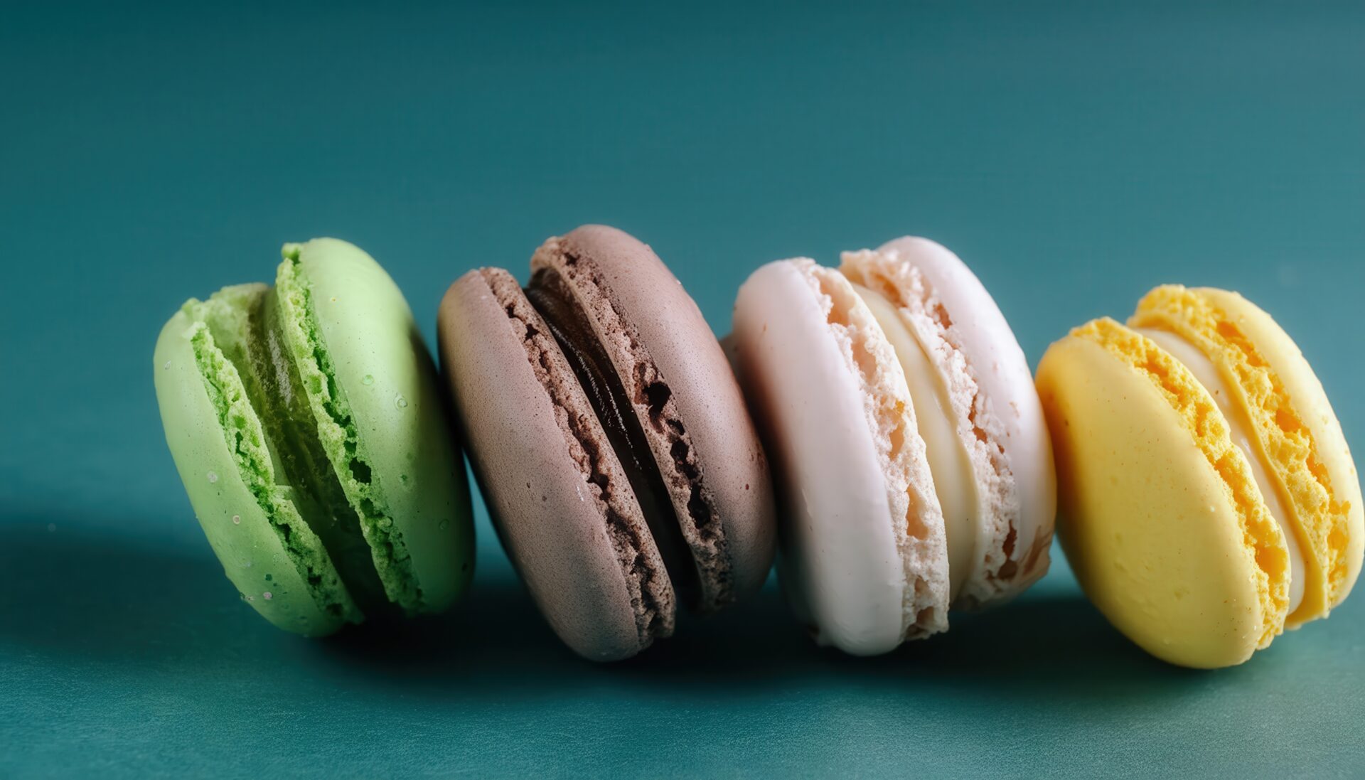 マカロン（緑背景）