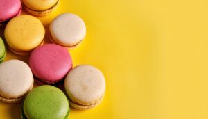 カラフルなマカロンの集合