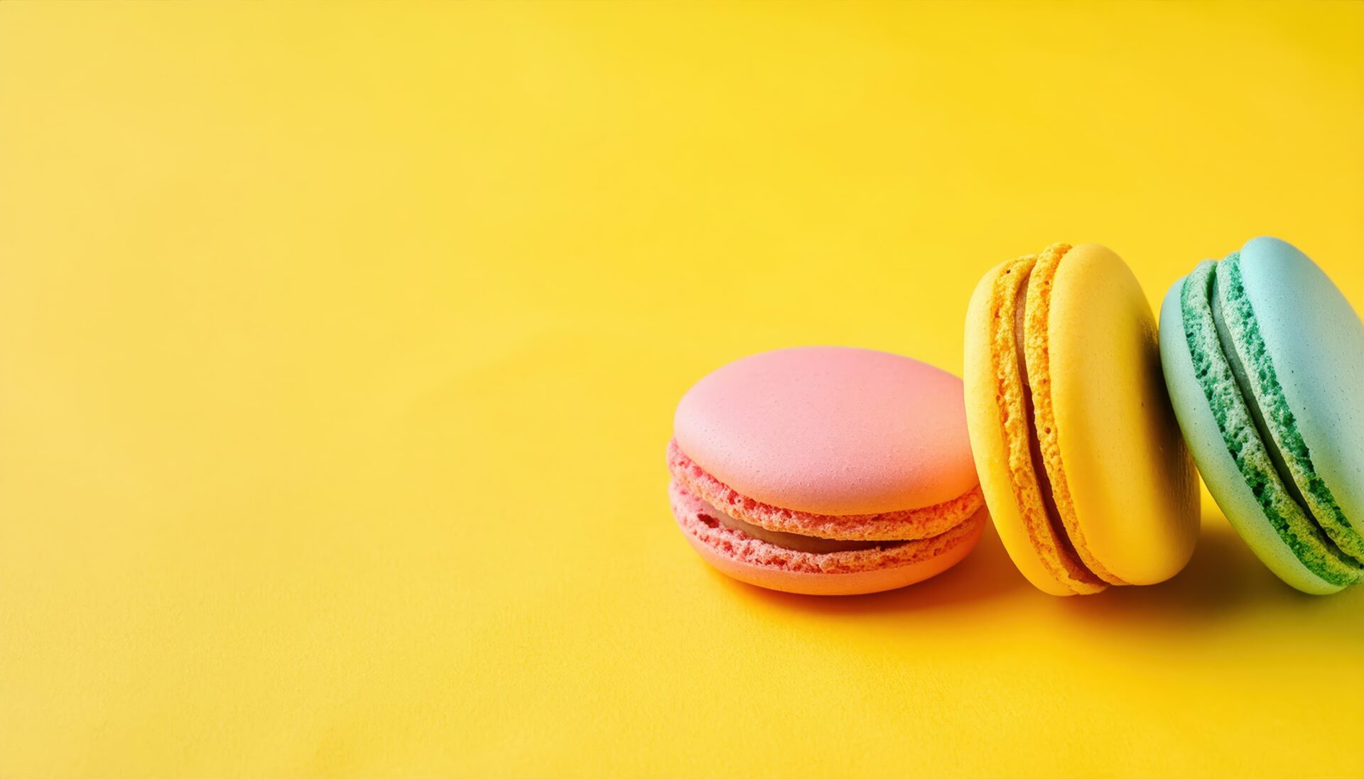 マカロン3個の並び