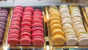 マカロンのショーケースディスプレイ
