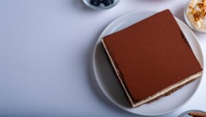 シンプルなプレートティラミス