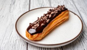 チョコレートチップ付きエクレア