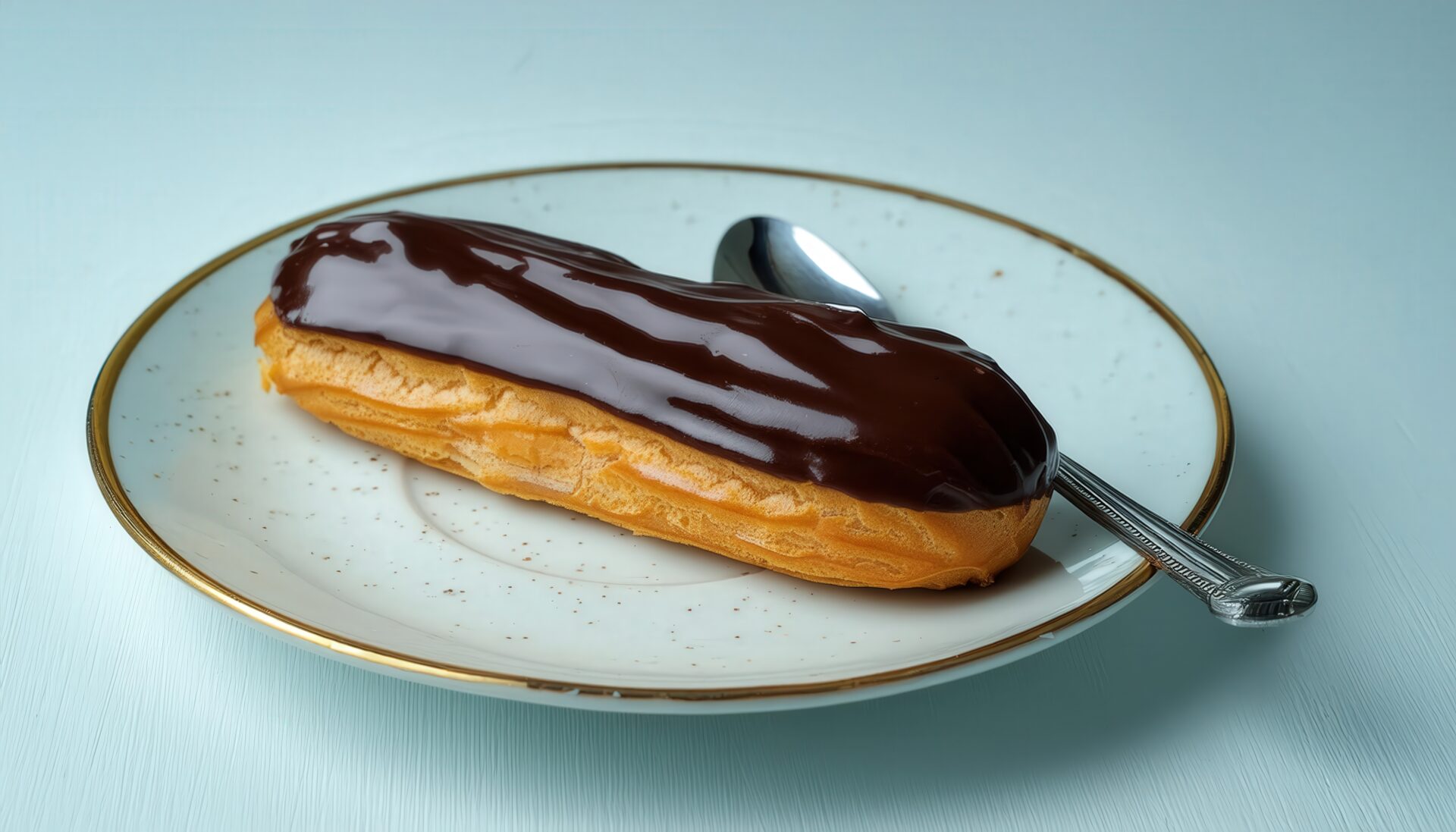 スプーン添えのエクレア