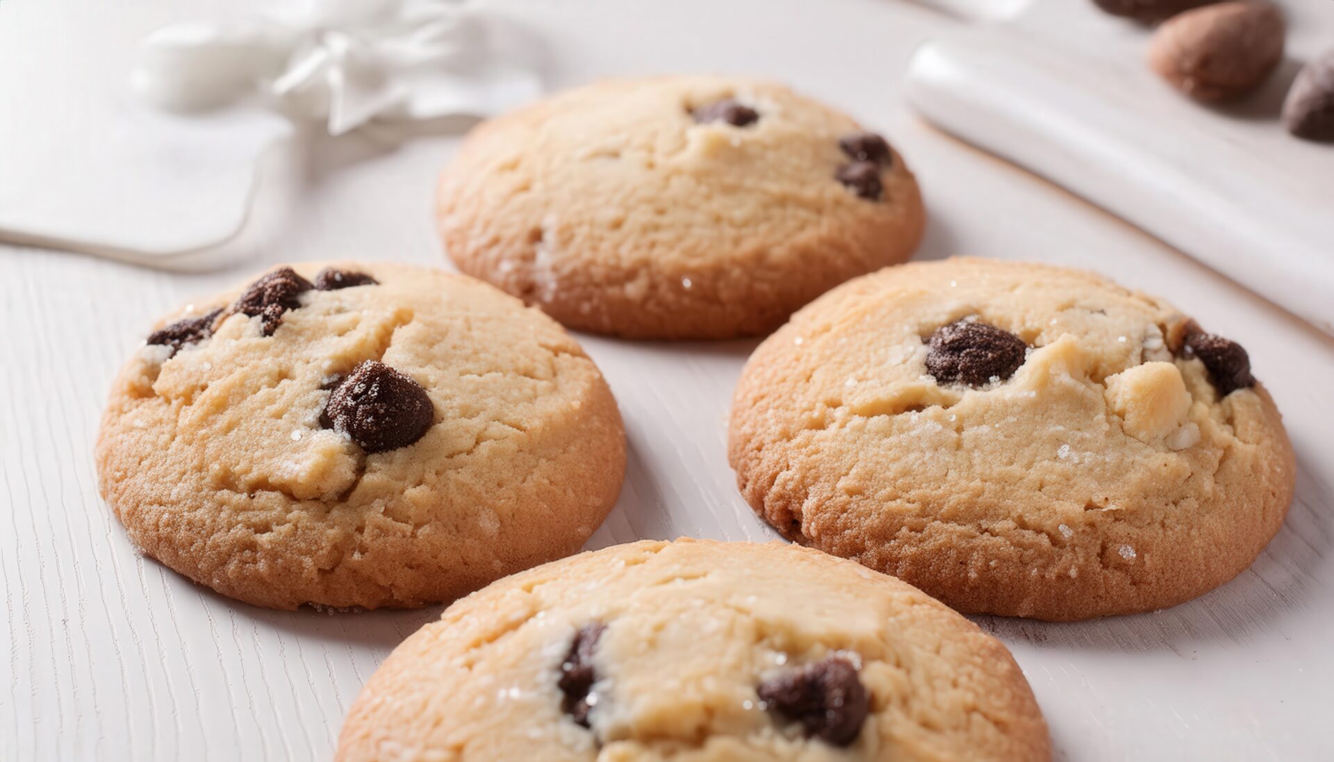 チョコチップクッキーのアップ