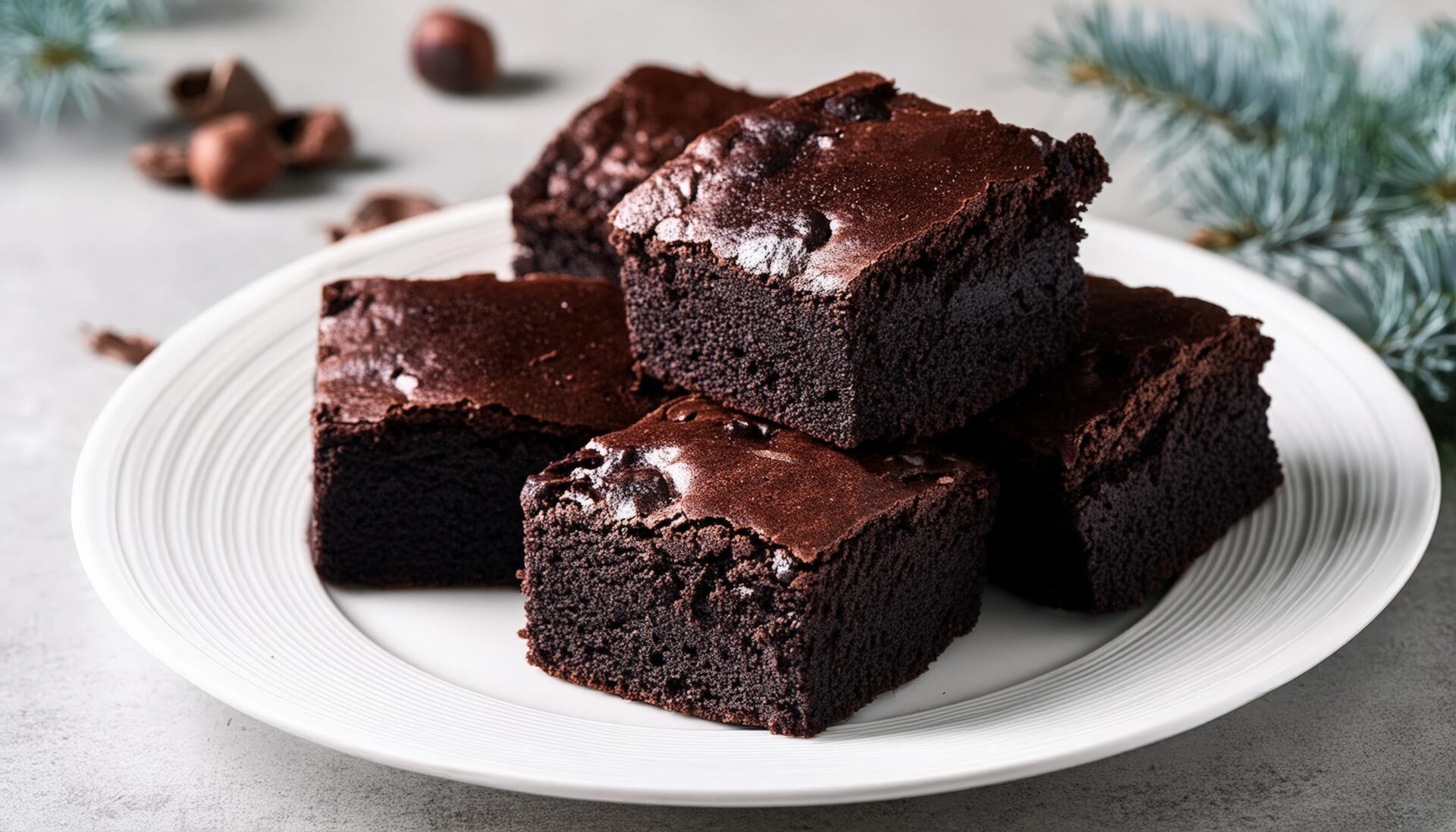 冬の装飾とブラウニー